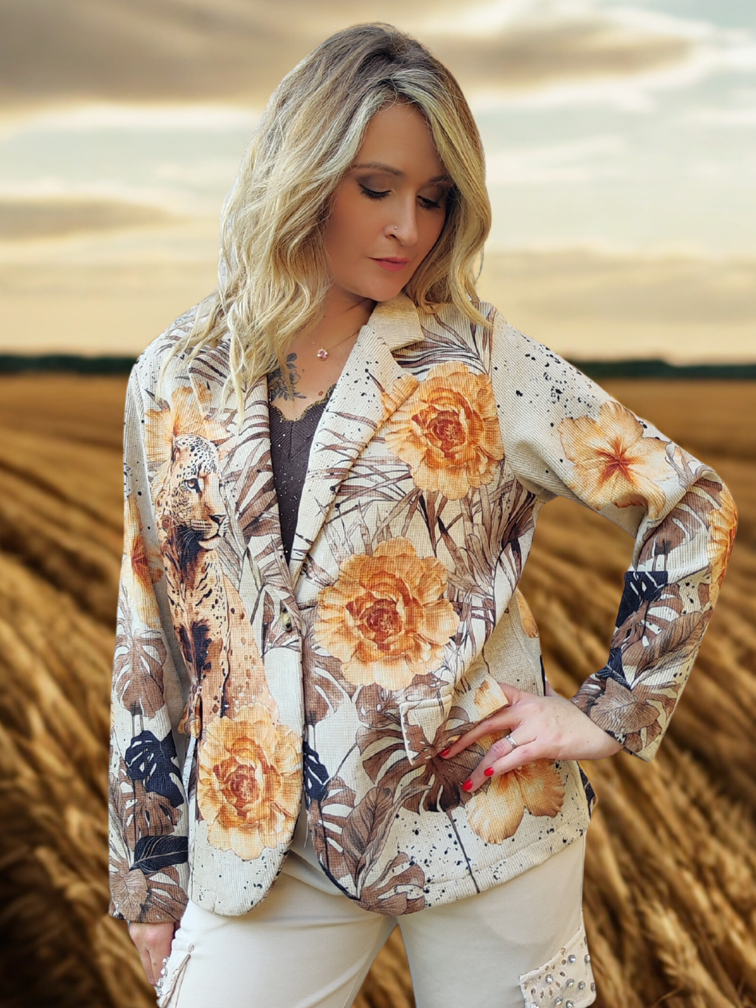 Veste fleurie
